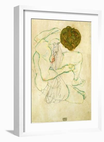 Seated Nude Woman, 1914-Egon Schiele-Framed Giclee Print