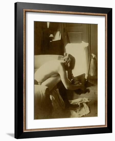 Seated Nude-Edgar Degas-Framed Art Print