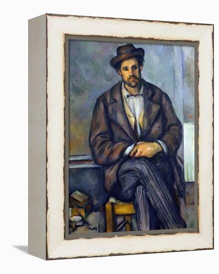 Seated Peasant-Paul Cézanne-Framed Premier Image Canvas