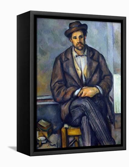 Seated Peasant-Paul Cézanne-Framed Premier Image Canvas
