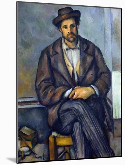 Seated Peasant-Paul Cézanne-Mounted Giclee Print