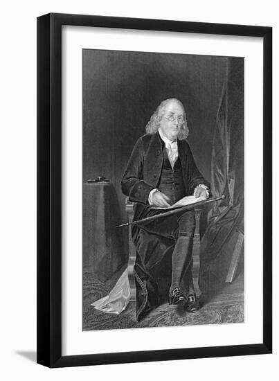 Seated Portrait of Benjamin Franklin-null-Framed Giclee Print