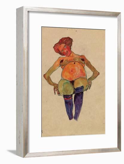 Seated Pregnant Woman-Egon Schiele-Framed Giclee Print