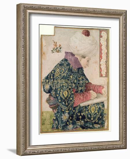 Seated Scribe, 1479-81-Gentile Bellini-Framed Giclee Print