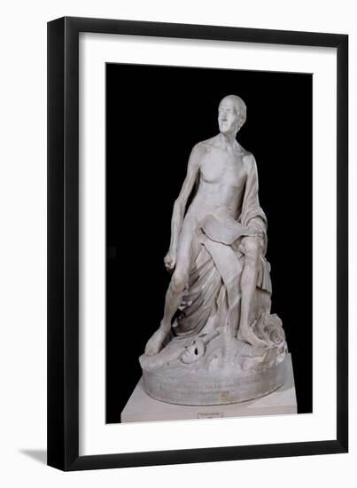 Seated Statue of Voltaire-Jean-baptiste Pigalle-Framed Giclee Print