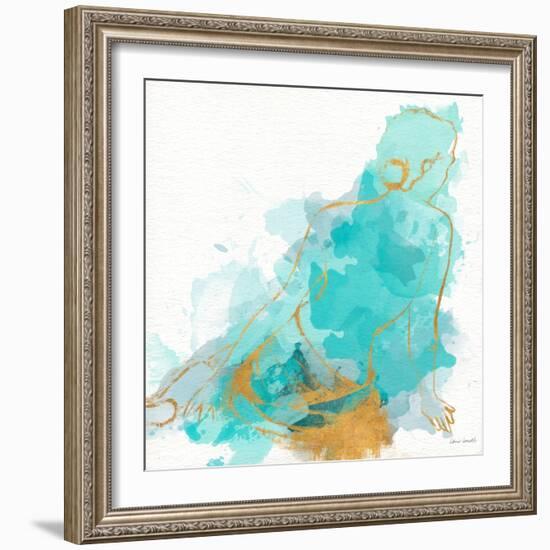 Seated Watercolor Woman I-Lanie Loreth-Framed Art Print