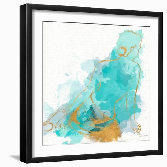 Seated Watercolor Woman I-Lanie Loreth-Framed Art Print