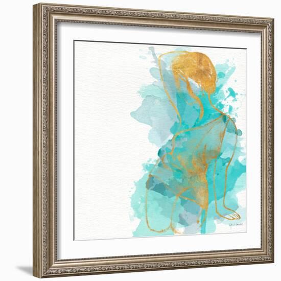 Seated Watercolor Woman II-Lanie Loreth-Framed Art Print