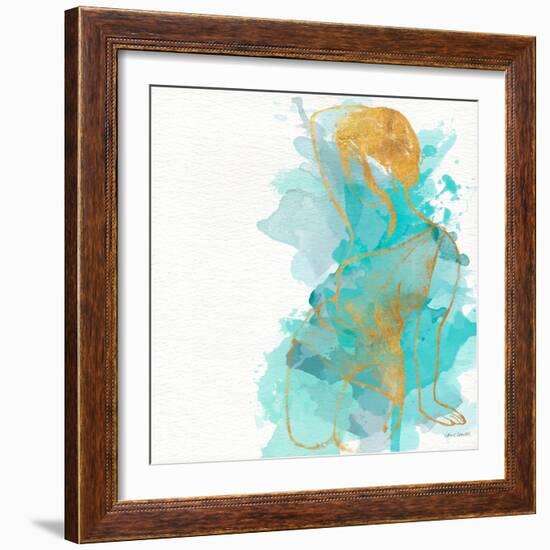 Seated Watercolor Woman II-Lanie Loreth-Framed Art Print