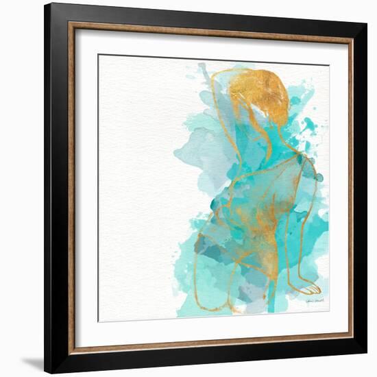 Seated Watercolor Woman II-Lanie Loreth-Framed Art Print