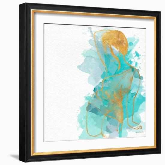 Seated Watercolor Woman II-Lanie Loreth-Framed Art Print