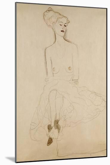 Seated Woman, 1908-Gustav Klimt-Mounted Giclee Print