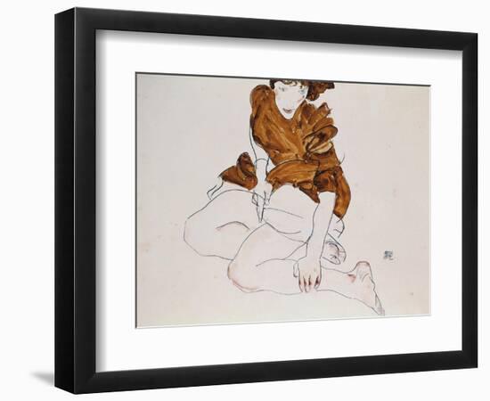 Seated Woman, 1912-Egon Schiele-Framed Giclee Print