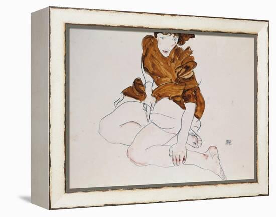 Seated Woman, 1912-Egon Schiele-Framed Premier Image Canvas