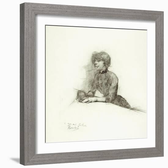 Seated Woman, C.1887-Henri de Toulouse-Lautrec-Framed Giclee Print