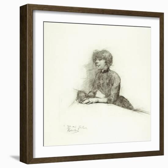 Seated Woman, C.1887-Henri de Toulouse-Lautrec-Framed Giclee Print