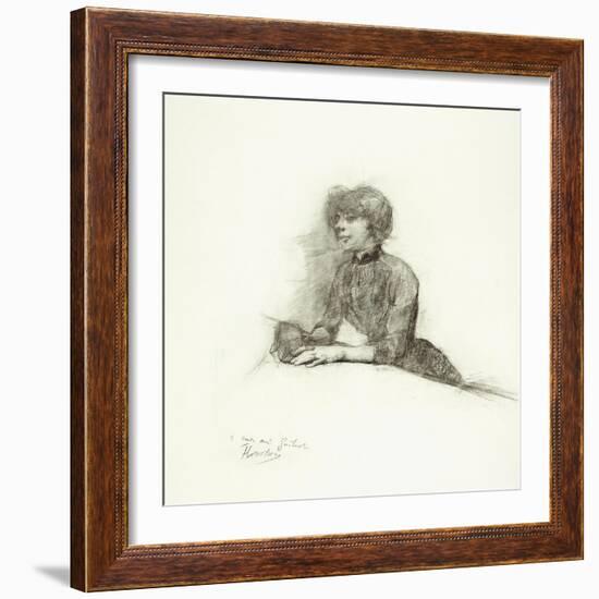 Seated Woman, C.1887-Henri de Toulouse-Lautrec-Framed Giclee Print