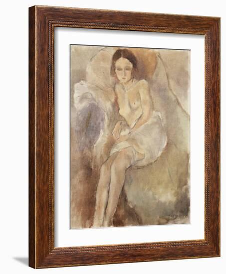 Seated Woman, C.1925-30-Jules Pascin-Framed Giclee Print