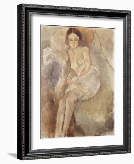 Seated Woman, C.1925-30-Jules Pascin-Framed Giclee Print