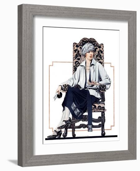 "Seated Woman,"February 17, 1923-C. Coles Phillips-Framed Giclee Print