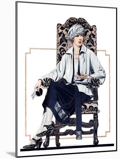"Seated Woman,"February 17, 1923-C. Coles Phillips-Mounted Giclee Print