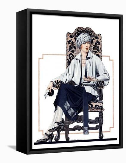 "Seated Woman,"February 17, 1923-C. Coles Phillips-Framed Premier Image Canvas