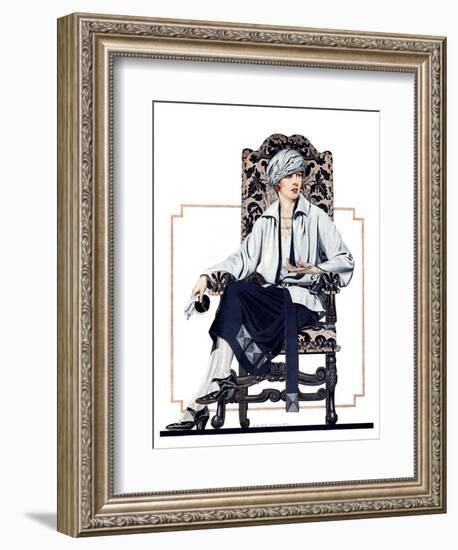 "Seated Woman,"February 17, 1923-C. Coles Phillips-Framed Giclee Print