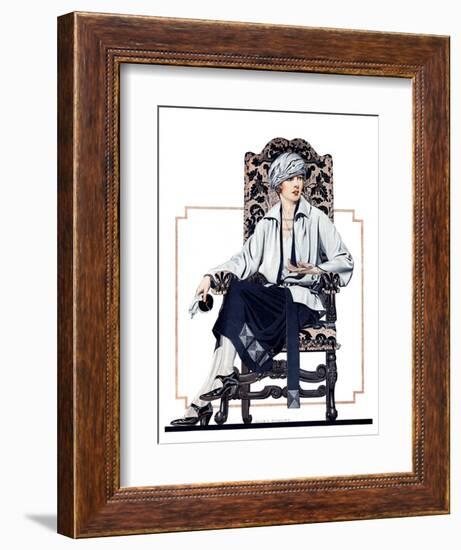 "Seated Woman,"February 17, 1923-C. Coles Phillips-Framed Giclee Print