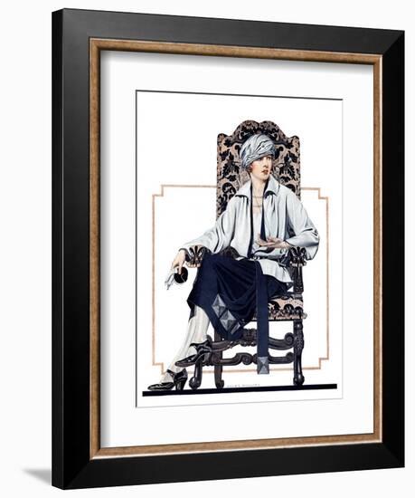 "Seated Woman,"February 17, 1923-C. Coles Phillips-Framed Giclee Print