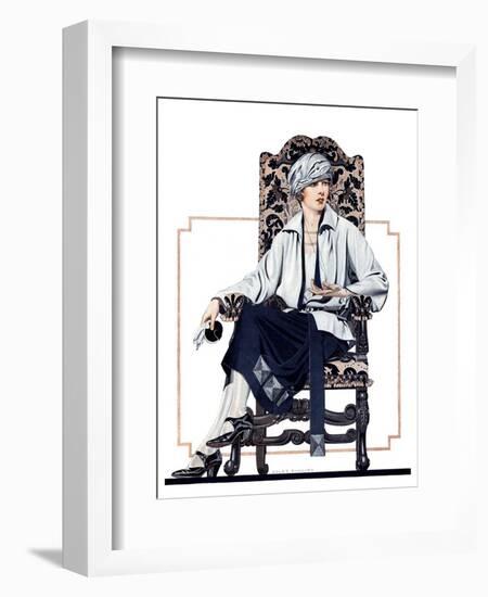 "Seated Woman,"February 17, 1923-C. Coles Phillips-Framed Giclee Print