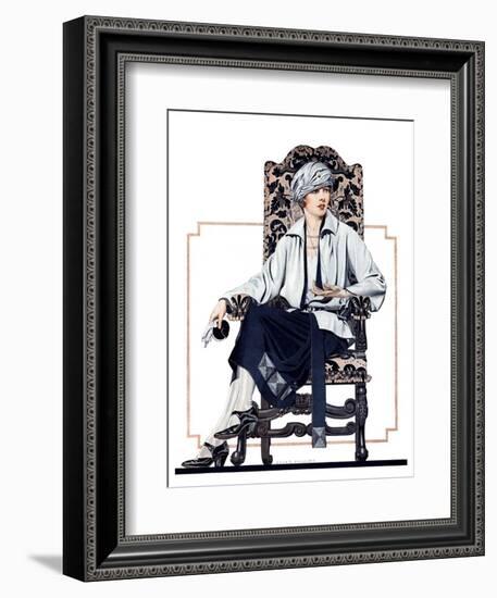 "Seated Woman,"February 17, 1923-C. Coles Phillips-Framed Giclee Print