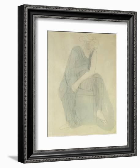 Seated Woman; Femme Assise-Auguste Rodin-Framed Giclee Print