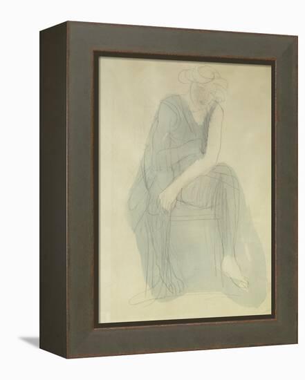 Seated Woman; Femme Assise-Auguste Rodin-Framed Premier Image Canvas
