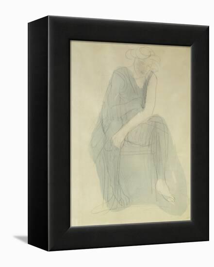 Seated Woman; Femme Assise-Auguste Rodin-Framed Premier Image Canvas