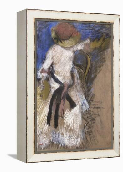 Seated Woman in a White Dress, c.1888-1892-Edgar Degas-Framed Premier Image Canvas