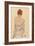 Seated Woman in Underwear, Rear View, 1917-Egon Schiele-Framed Giclee Print