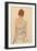 Seated Woman in Underwear, Rear View, 1917-Egon Schiele-Framed Giclee Print