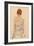 Seated Woman in Underwear, Rear View, 1917-Egon Schiele-Framed Giclee Print