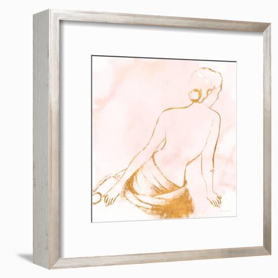 Seated Woman Rose Gold-Lanie Loreth-Framed Art Print