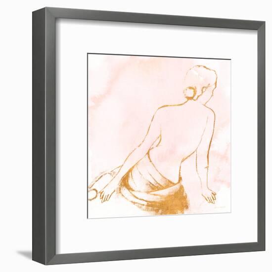 Seated Woman Rose Gold-Lanie Loreth-Framed Art Print