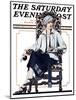 "Seated Woman," Saturday Evening Post Cover, February 17, 1923-C. Coles Phillips-Mounted Giclee Print