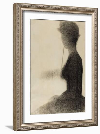 Seated Woman with a Parasol , 1884-85-Georges Pierre Seurat-Framed Giclee Print