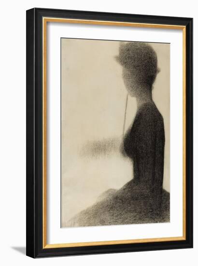 Seated Woman with a Parasol , 1884-85-Georges Pierre Seurat-Framed Giclee Print