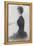 Seated Woman with a Parasol (study, La Grande Jatte)-Georges Seurat-Framed Premier Image Canvas