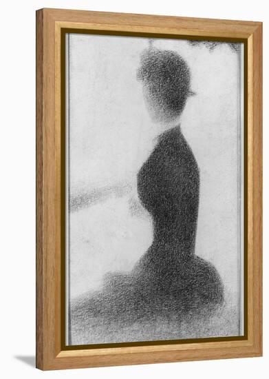 Seated Woman with a Parasol (study, La Grande Jatte)-Georges Seurat-Framed Premier Image Canvas