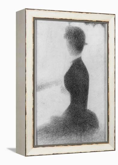 Seated Woman with a Parasol (study, La Grande Jatte)-Georges Seurat-Framed Premier Image Canvas