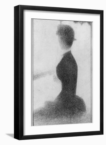 Seated Woman with a Parasol (study, La Grande Jatte)-Georges Seurat-Framed Giclee Print