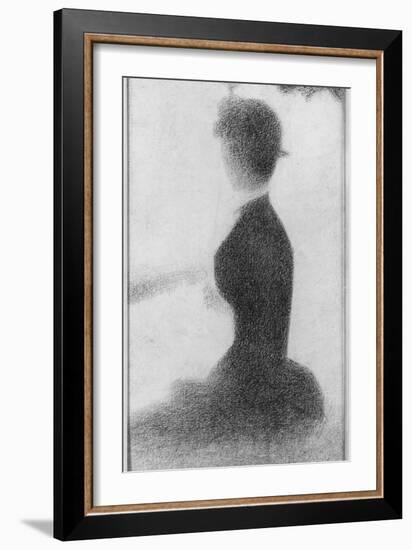 Seated Woman with a Parasol (study, La Grande Jatte)-Georges Seurat-Framed Giclee Print