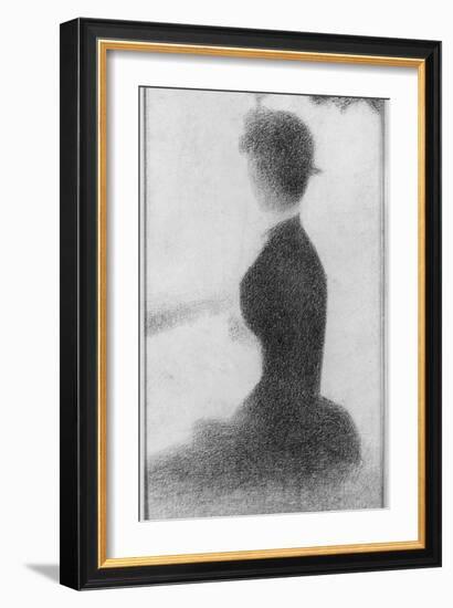 Seated Woman with a Parasol (study, La Grande Jatte)-Georges Seurat-Framed Giclee Print