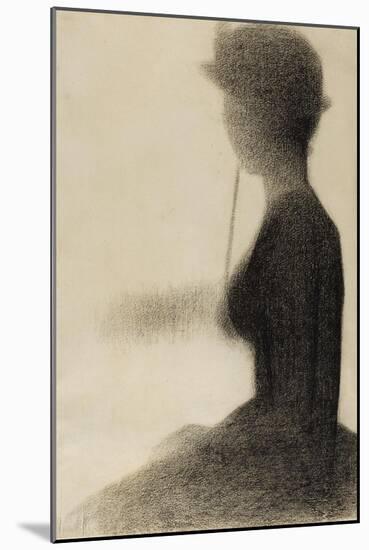 Seated Woman with a Parasol (study, La Grande Jatte)-Georges Seurat-Mounted Giclee Print
